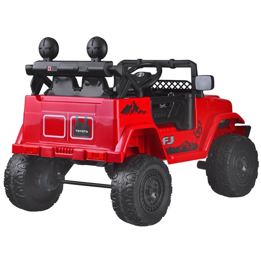 JOKO Elektrické autíčko TOYOTA FJ Cruiser 4x4, penové kolesá, kožené sedadlo, červené