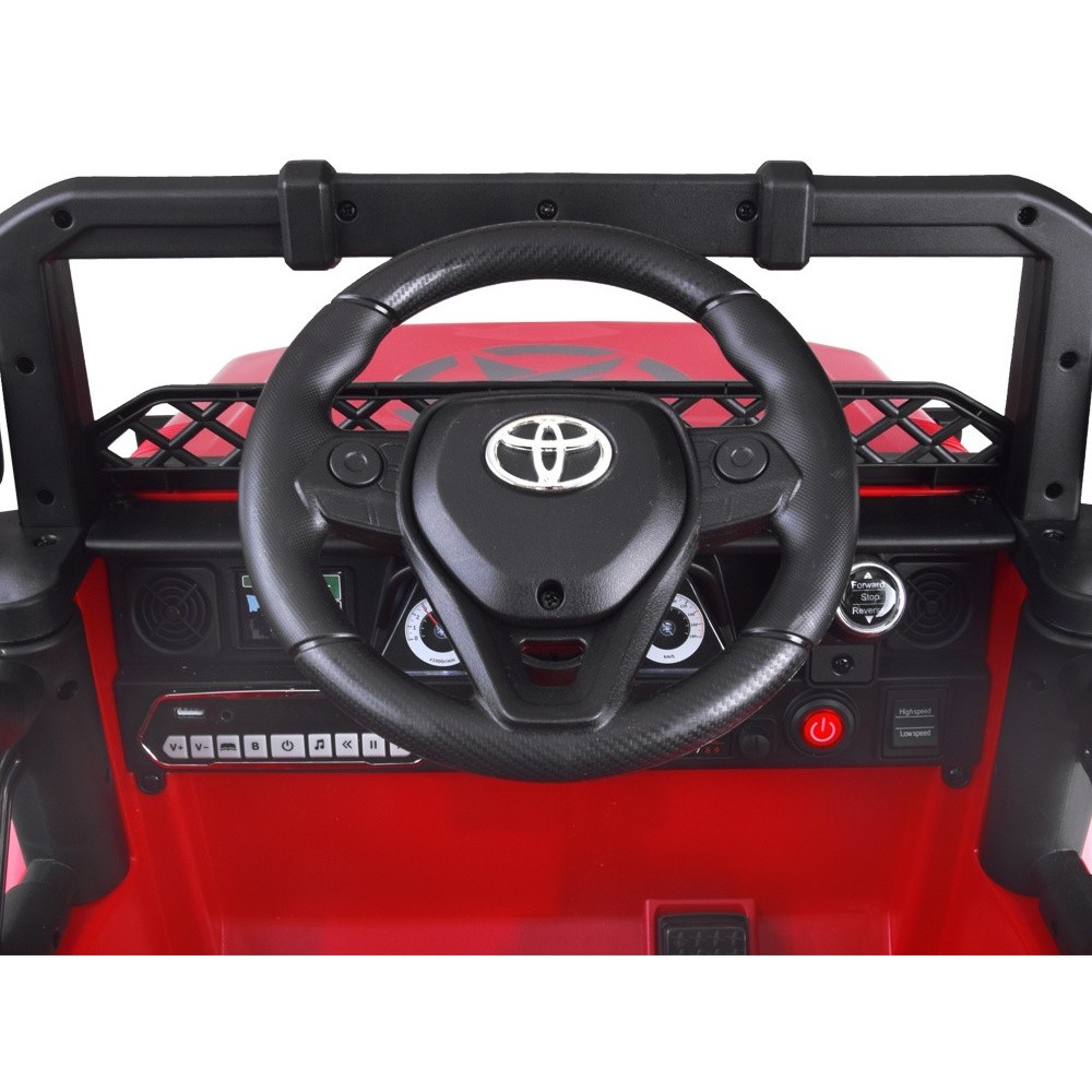JOKO Elektrické autíčko TOYOTA FJ Cruiser 4x4, penové kolesá, kožené sedadlo, červené