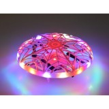 JOKO RC Lietajúcí Dron Ufo ovládaný RUKOU a GESTAMI + LED setlo, ružový