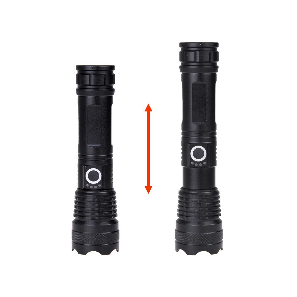 JOKO Hliníkové Svietidlo LED + Zoom, vodotesné s púzdrom, USB nabíjačka