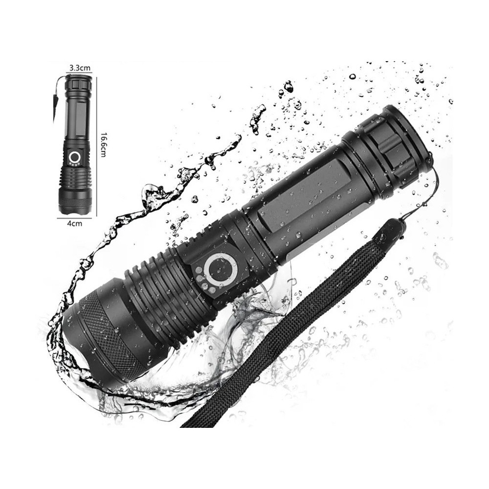 JOKO Hliníkové Svietidlo LED + Zoom, vodotesné s púzdrom, USB nabíjačka