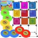 JOKO Hra Hádzanie na Cieľ - Lietajúci Tanier, Lietajúci Disk 8ks + Terč 160cm x 117 cm + Taška