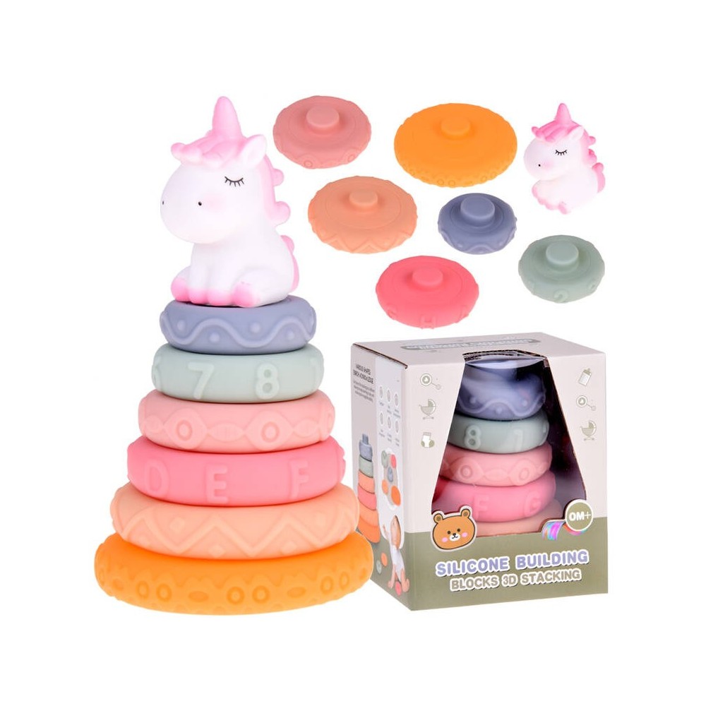 JOKO Gumenná Senzorická Pyramída Jednorožec