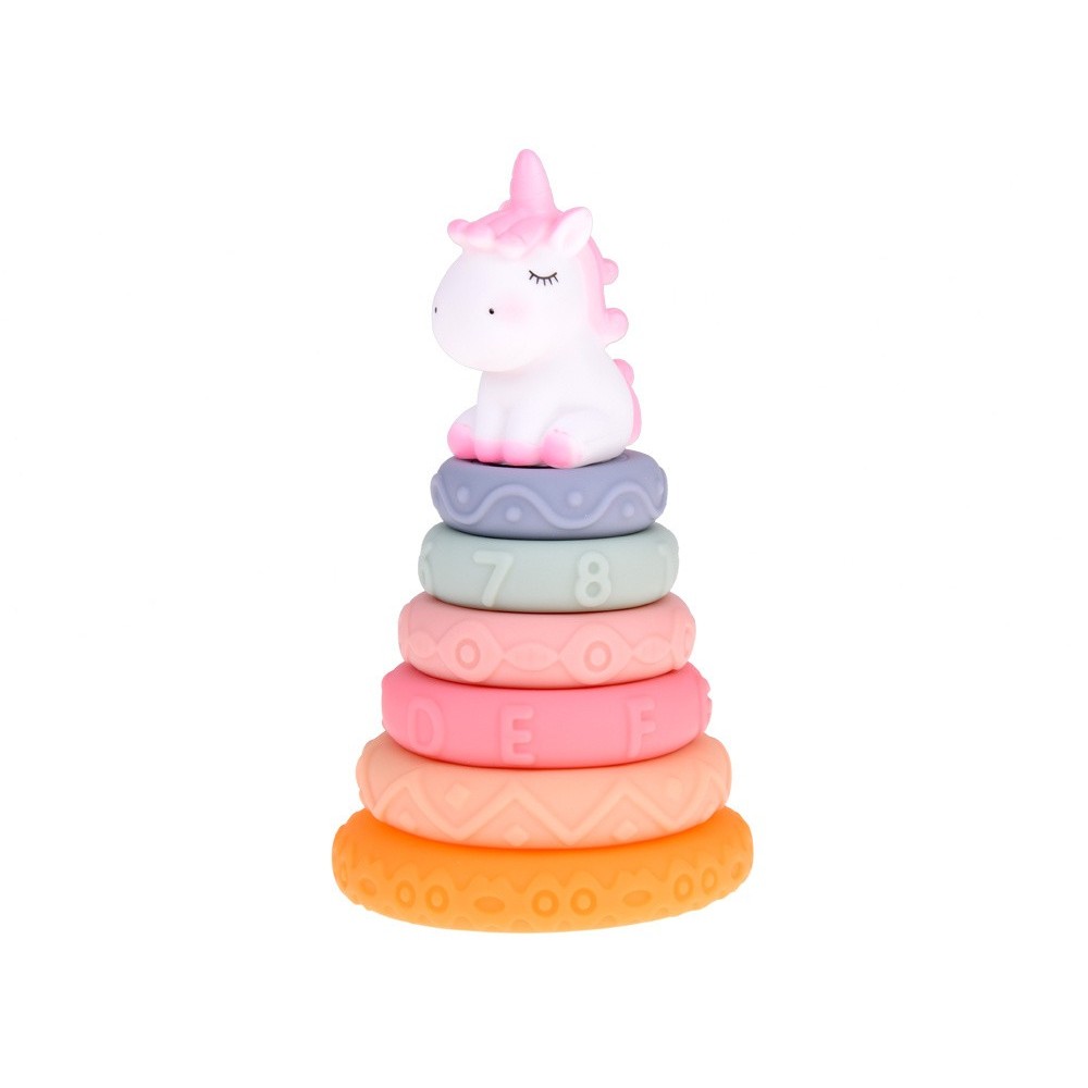 JOKO Gumenná Senzorická Pyramída Jednorožec