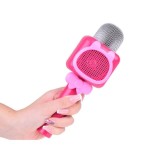 JOKO Multifunkčný Detský Mikrofón KARAOKE s Nahrávaním a Bluetooth + SD vstup, ružový
