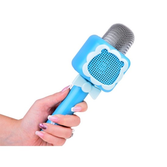 JOKO Multifunkčný Detský Mikrofón KARAOKE s Nahrávaním a Bluetooth + SD vstup, modrý