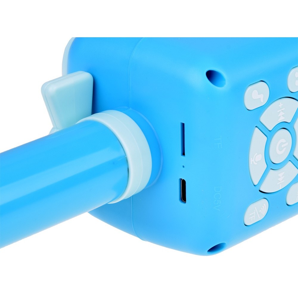 JOKO Multifunkčný Detský Mikrofón KARAOKE s Nahrávaním a Bluetooth + SD vstup, modrý