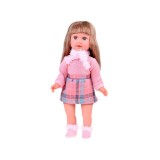 JOKO Bábika Kate s Dlhými Vlasmi s čiapkou a šálom 42cm, hovorí po anglicky, ružová