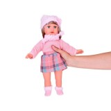 JOKO Bábika Kate s Dlhými Vlasmi s čiapkou a šálom 42cm, hovorí po anglicky, ružová