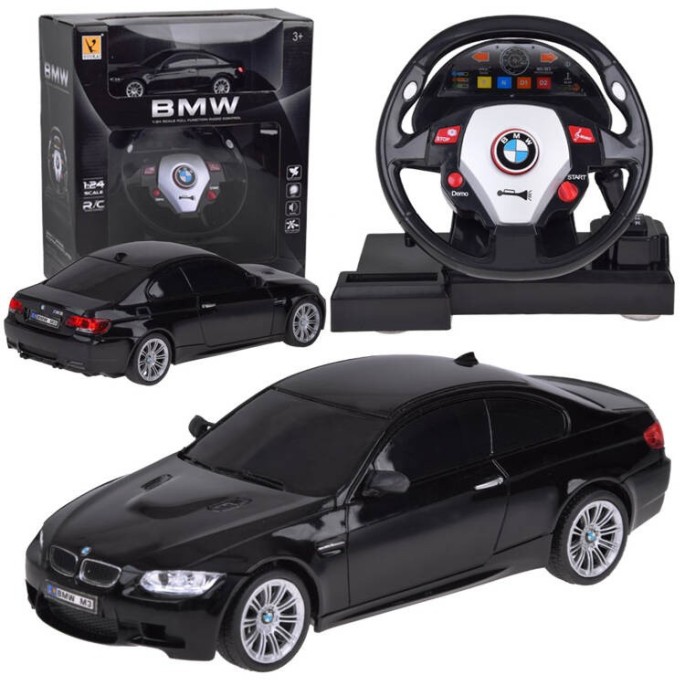 JOKO RC Auto BMW s Volantom na diaľkové ovládanie + svetlo, čierne