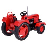 JOKO Kovový Traktor s Vlečkou 1:18, červený