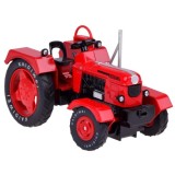 JOKO Kovový Traktor s Vlečkou 1:18, červený