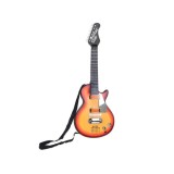 JOKO Elektrická Gitara s Kovovými strunami s svetlom + melódie, hnedá