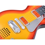 JOKO Elektrická Gitara s Kovovými strunami s svetlom + melódie, hnedá