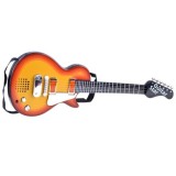 JOKO Elektrická Gitara s Kovovými strunami s svetlom + melódie, hnedá