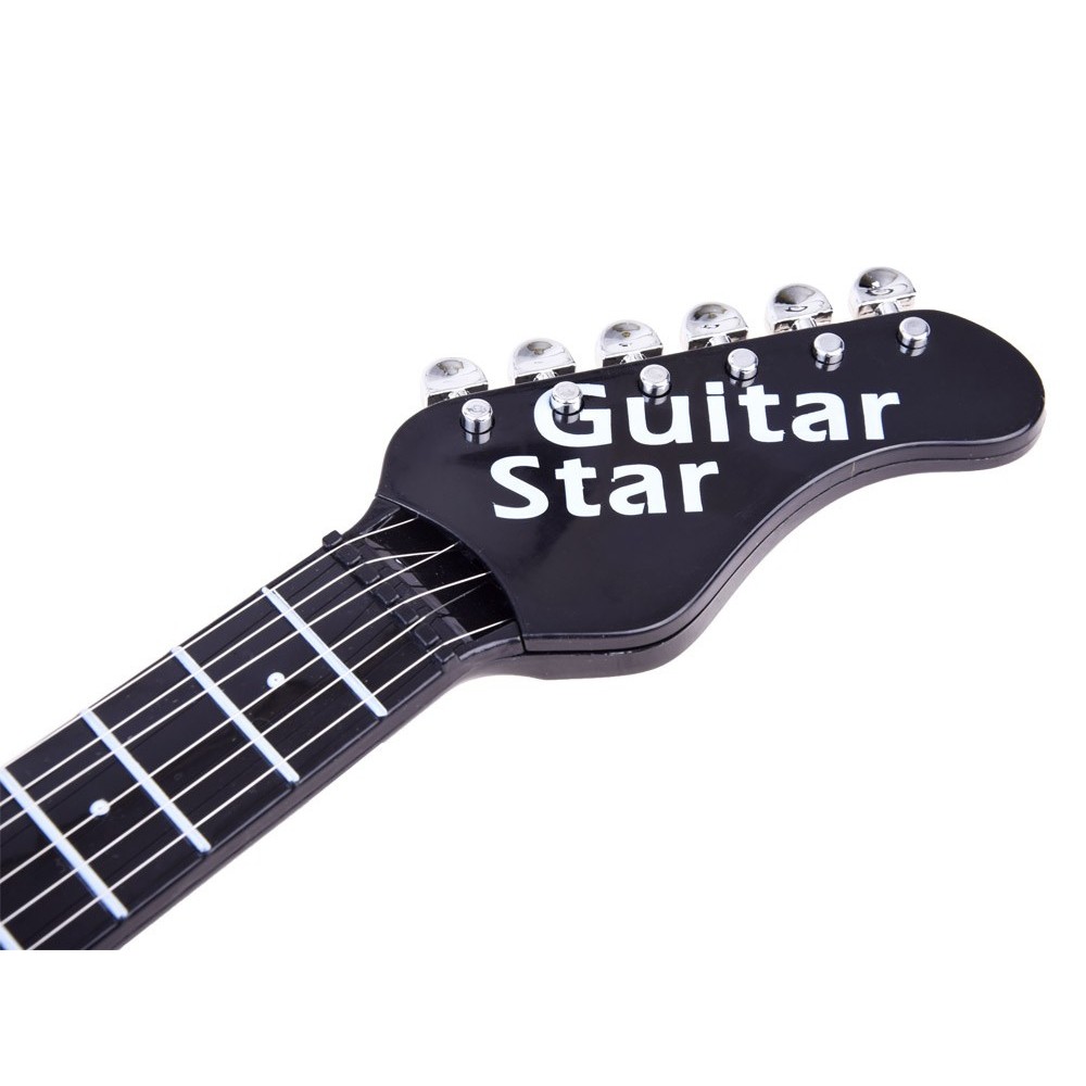 JOKO Elektrická Gitara s Kovovými strunami s svetlom + melódie, hnedá
