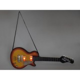 JOKO Elektrická Gitara s Kovovými strunami s svetlom + melódie, hnedá