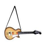 JOKO Elektrická Gitara s Kovovými strunami s svetlom + melódie,  svetlo hnedá