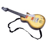 JOKO Elektrická Gitara s Kovovými strunami s svetlom + melódie,  svetlo hnedá