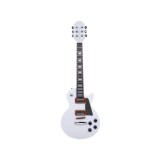 JOKO Detská Elektrická Gitara s kovovými strunami 69cm + popruh a melódie, biela