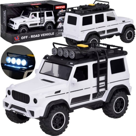 JOKO Auto Jeep OFF-ROAD so svetlom a zvukom, biele