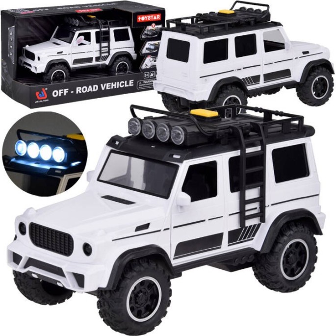JOKO Auto Jeep OFF-ROAD so svetlom a zvukom, biele
