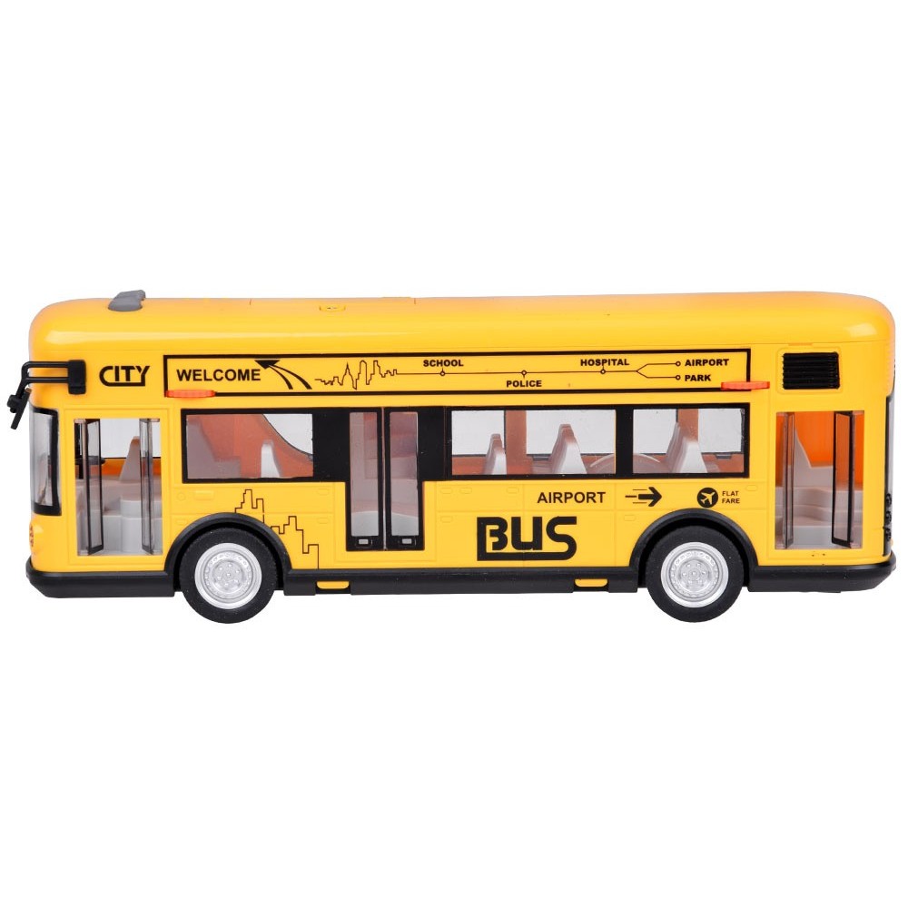 JOKO Autobus na batériek s otváracími dverami, svetlom a zvukom, žltý