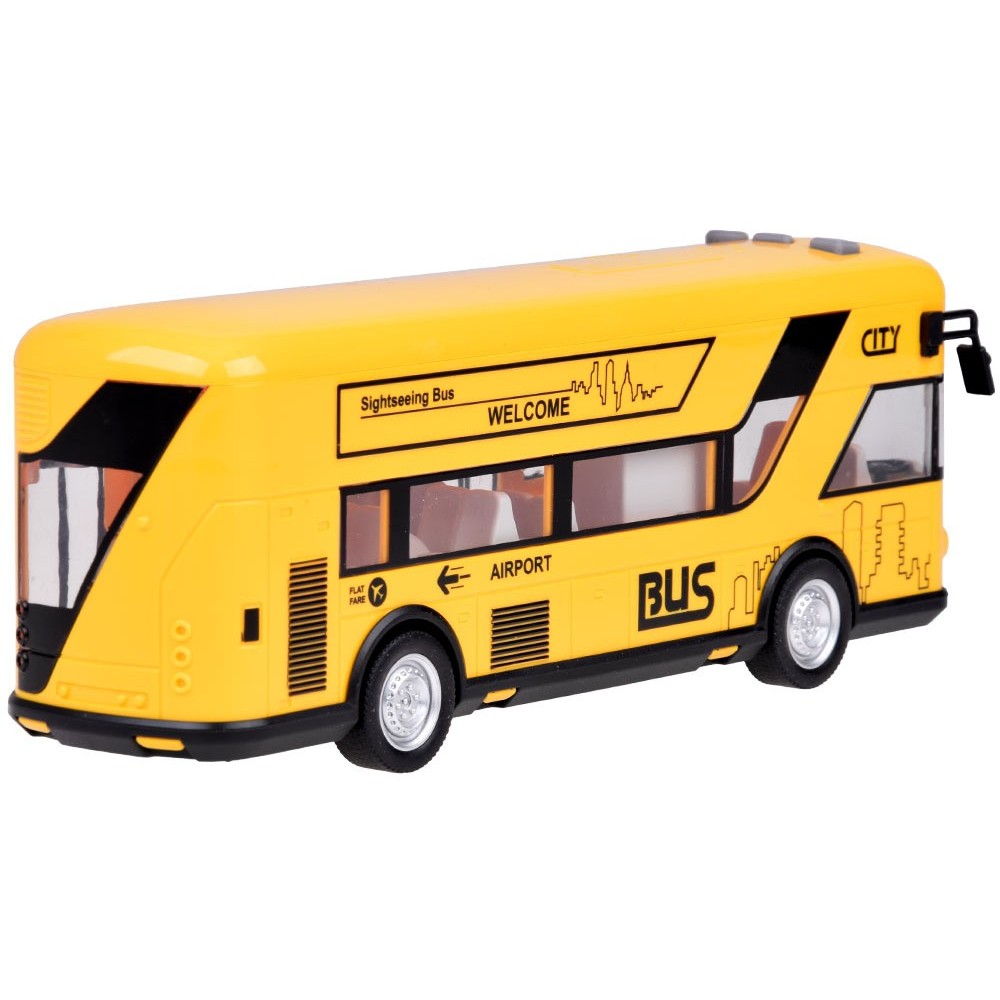 JOKO Autobus na batériek s otváracími dverami, svetlom a zvukom, žltý
