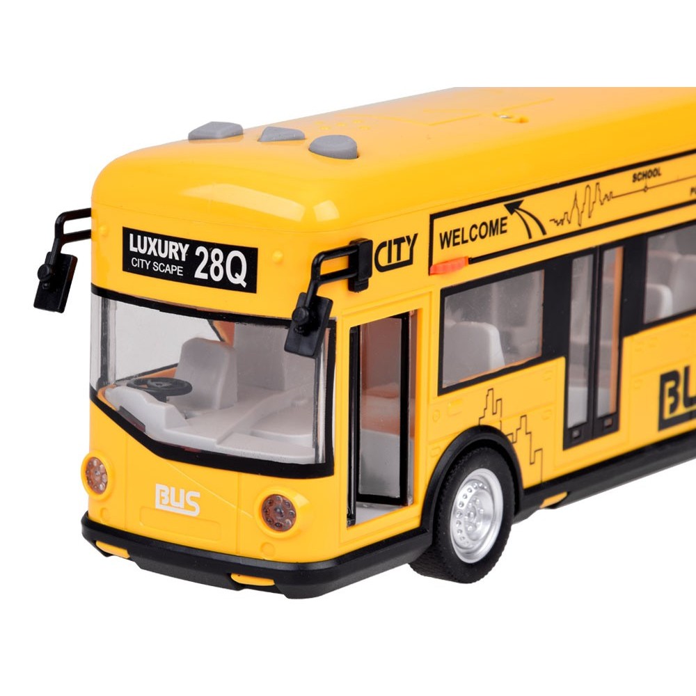 JOKO Autobus na batériek s otváracími dverami, svetlom a zvukom, žltý