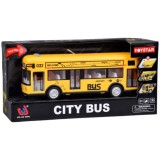 JOKO Autobus na batériek s otváracími dverami, svetlom a zvukom, žltý