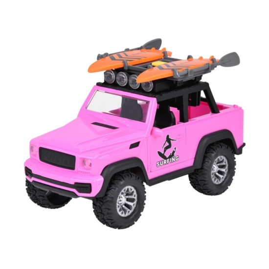 JOKO Ružové Auto Jeep OFF Road so Surfovacími Doskami, so zvukom