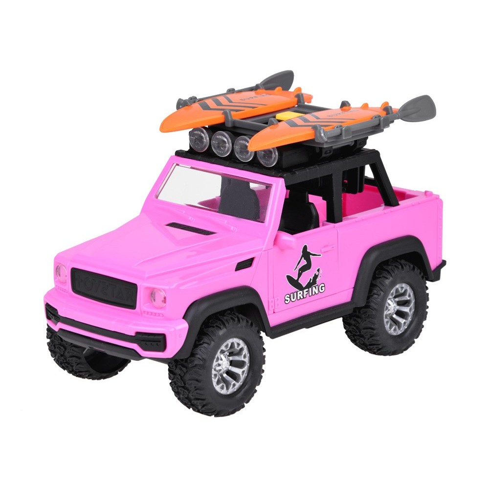 JOKO Ružové Auto Jeep OFF Road so Surfovacími Doskami, so zvukom