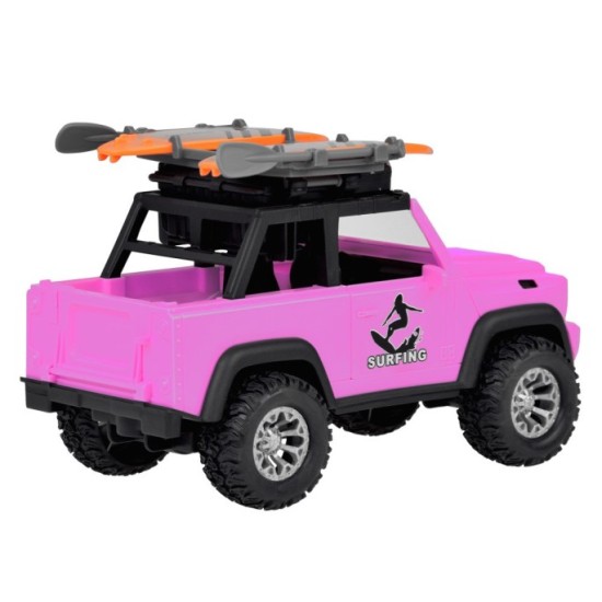 JOKO Ružové Auto Jeep OFF Road so Surfovacími Doskami, so zvukom