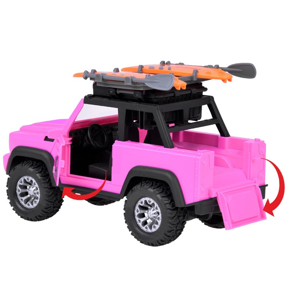 JOKO Ružové Auto Jeep OFF Road so Surfovacími Doskami, so zvukom