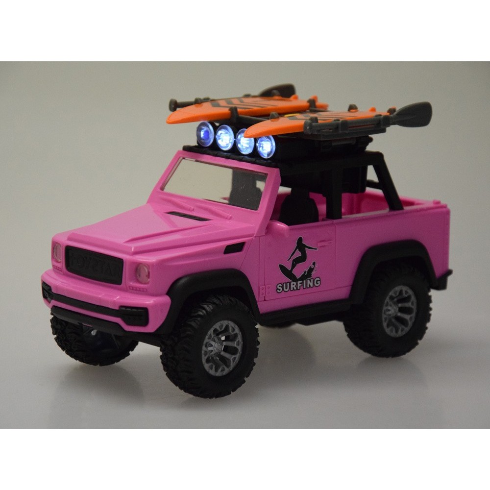 JOKO Ružové Auto Jeep OFF Road so Surfovacími Doskami, so zvukom