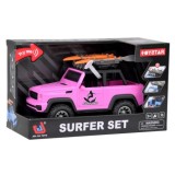 JOKO Ružové Auto Jeep OFF Road so Surfovacími Doskami, so zvukom