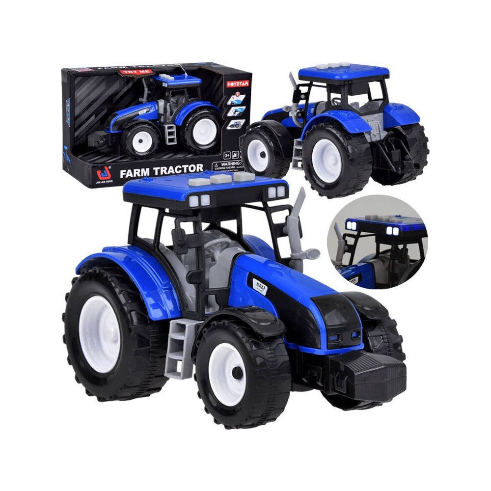 JOKO Traktor so svetlom a zvukom 20cm, modrý