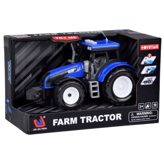 JOKO Traktor so svetlom a zvukom 20cm, modrý