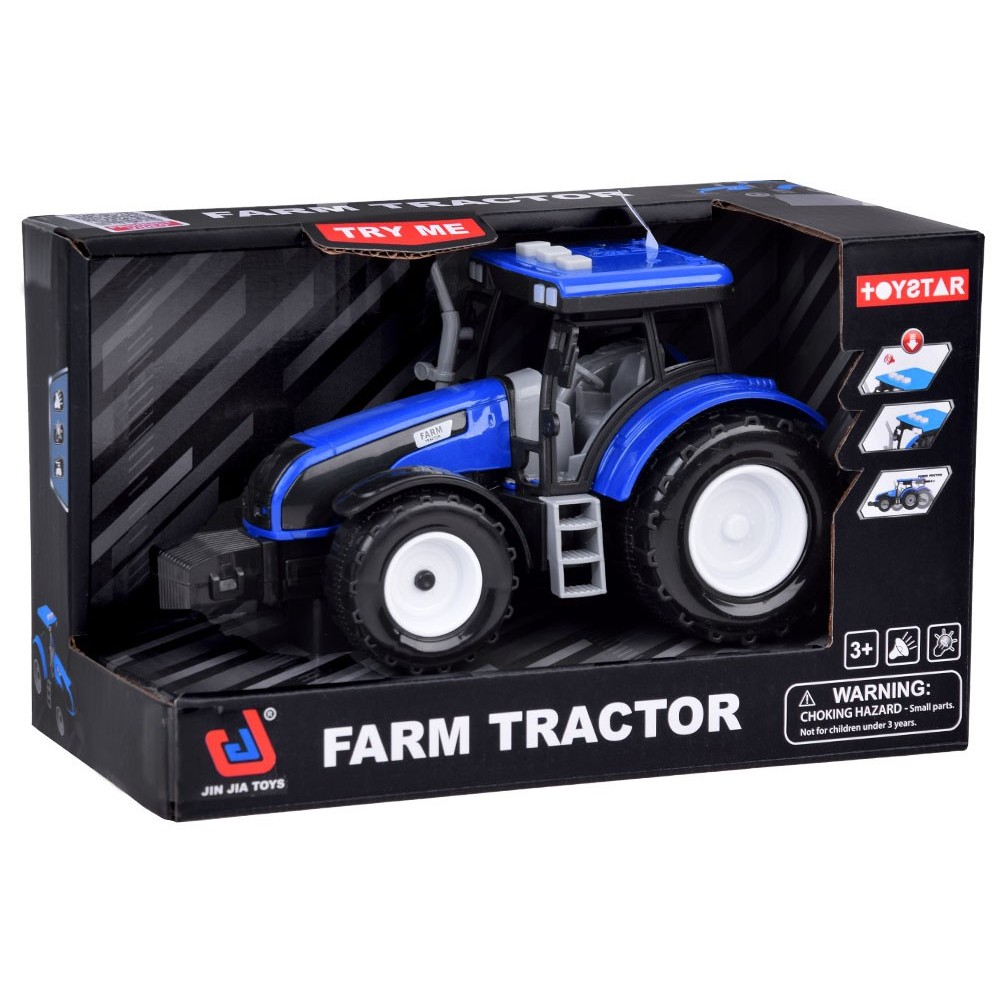 JOKO Traktor so svetlom a zvukom 20cm, modrý