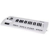 JOKO Elektrické klávesy s popruhom a mikrofónom, USB vstup a funkcia Nahrávania, biele