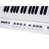 JOKO Elektrické klávesy s popruhom a mikrofónom, USB vstup a funkcia Nahrávania, biele