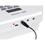 JOKO Elektrické klávesy s popruhom a mikrofónom, USB vstup a funkcia Nahrávania, biele