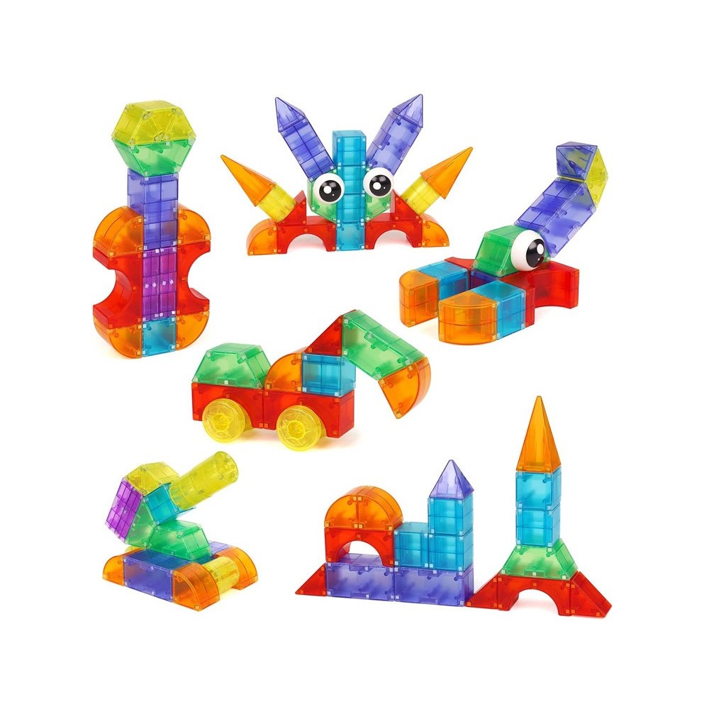 JOKO Svietiace Magnetické Kocky 3D s LED svetlom 64ks