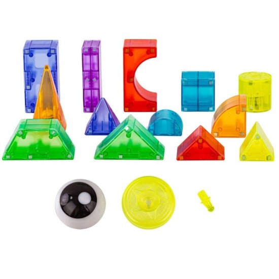 JOKO Svietiace Magnetické Kocky 3D s LED svetlom 64ks