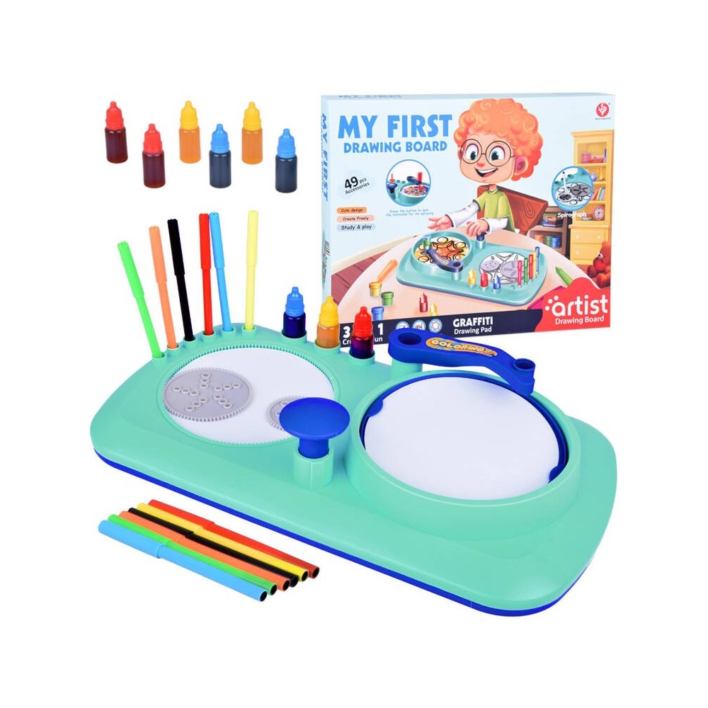 JOKO Sada Kreatívna Tabuľa pre deti 49ks + Spirograf 3v1