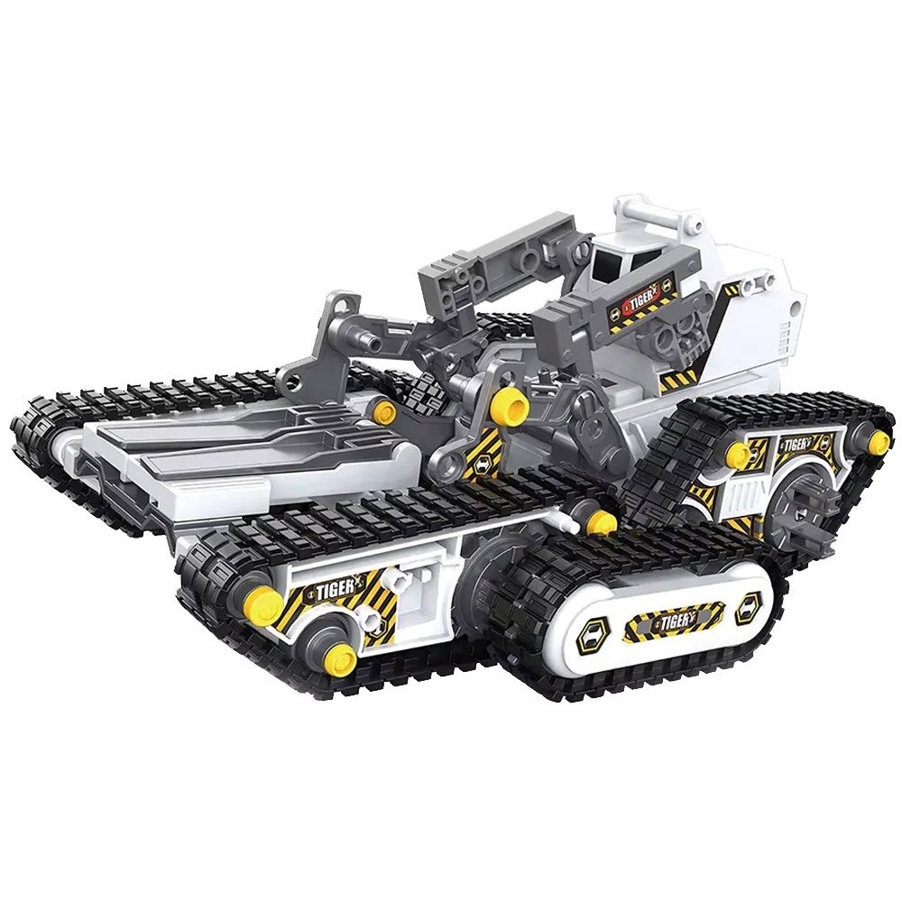 JOKO Veľká Sada RC Technická Stavebnica na diaľkové ovládanie Bager, Tank, Vysokodzvižný Vozík, Stroj na drevo 4v1