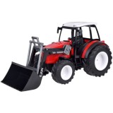 JOKO Veľký Traktor 33cm s pohyblicým ramenom a lyžicou a Veľkými kolesami, červený