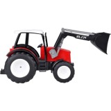 JOKO Veľký Traktor 33cm s pohyblicým ramenom a lyžicou a Veľkými kolesami, červený