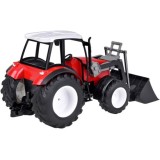 JOKO Veľký Traktor 33cm s pohyblicým ramenom a lyžicou a Veľkými kolesami, červený
