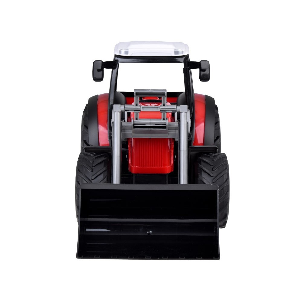JOKO Veľký Traktor 33cm s pohyblicým ramenom a lyžicou a Veľkými kolesami, červený